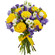 букет желтых роз и синих ирисов. Лаос